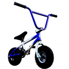 R4 Pro Complete Mini BMX Stunt Bicycle  Blue Silver W/Pegs - B0778Y14KF